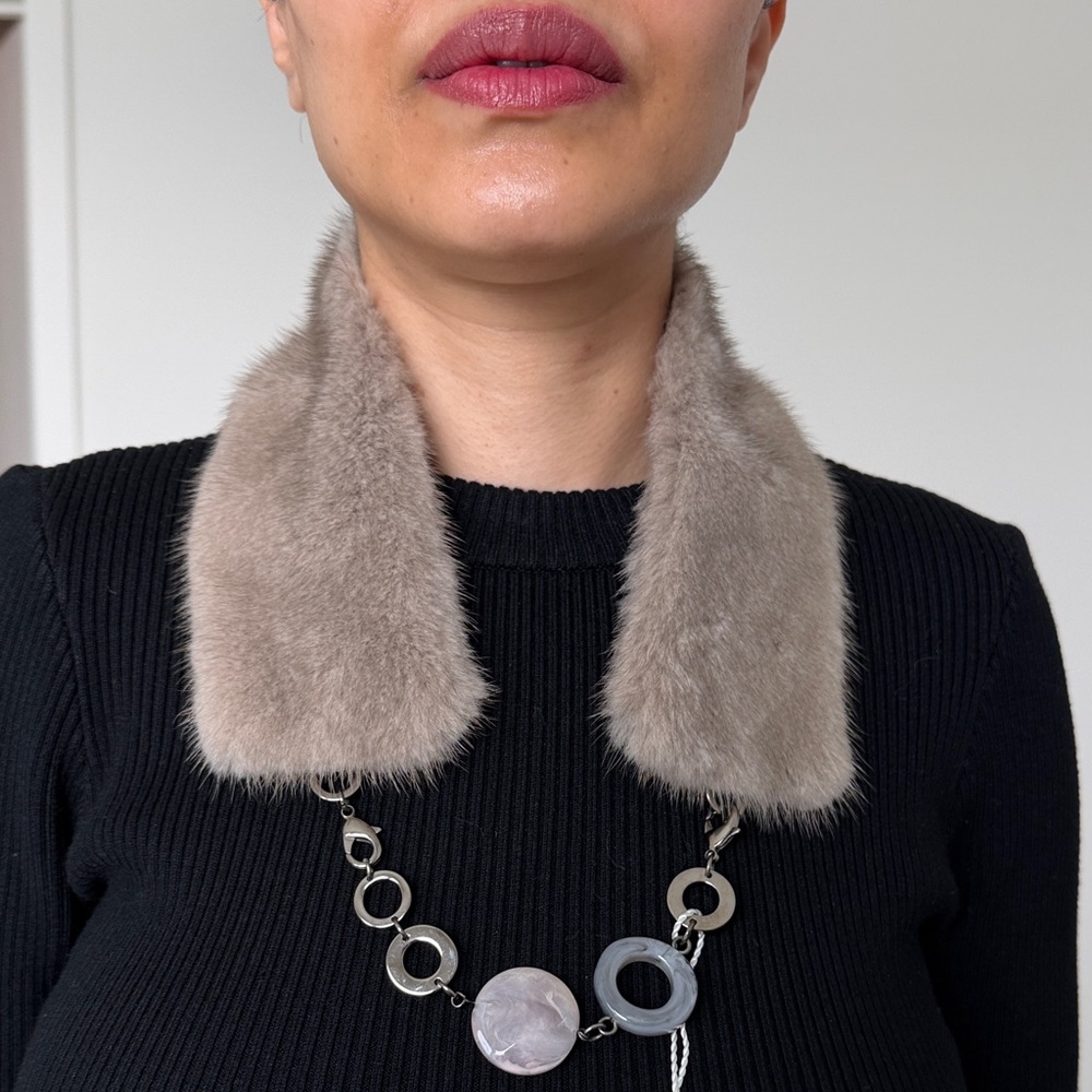 S' MaxMara Mink Scarf/ Necklace